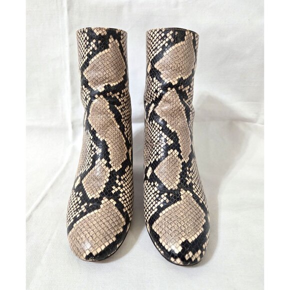 J. Crew Sadie Snake Embossed Leather Boots - size 7 - Picture 4 of 15